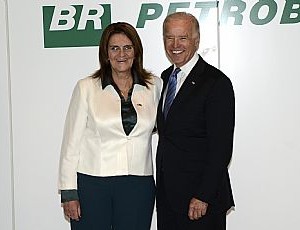 Graça Foster e Joe Biden 