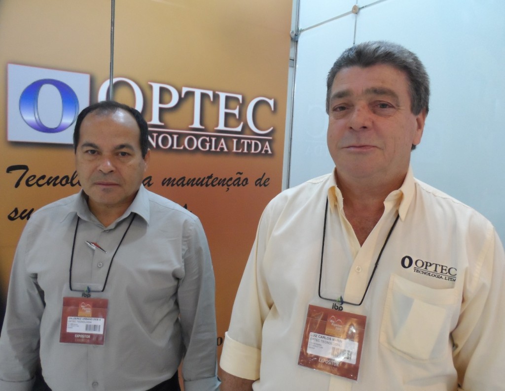 Walderez Urbano, representante comercial; e Luiz Carlos Marin, da Optec