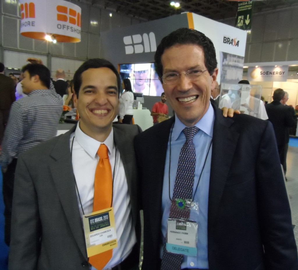 Eduardo Chamusca, diretor de desenvolvimento de negócios de SBM, e Fernando Frimm, presidente da Gusto em Houston.
