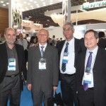Leandro Ulbricht, da GE Oil Gas, Edson Nakagawa, diretor técnico da PPSA, Luiz Alberto Santos e Antonio Carlos Lage, da Petrobrás.