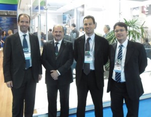 Renato Catallini, presidente da Tenaris no Brasil, Nicolau Bernardo, diretor de Compras de Açu da Tenaris, Idarilho Nascimento, diretor comercial da Tenaris, e Luiz Guilherme de Sá, diretor comercial da Techint.