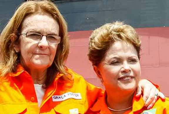 Graça Foster e Dilma Rousseff