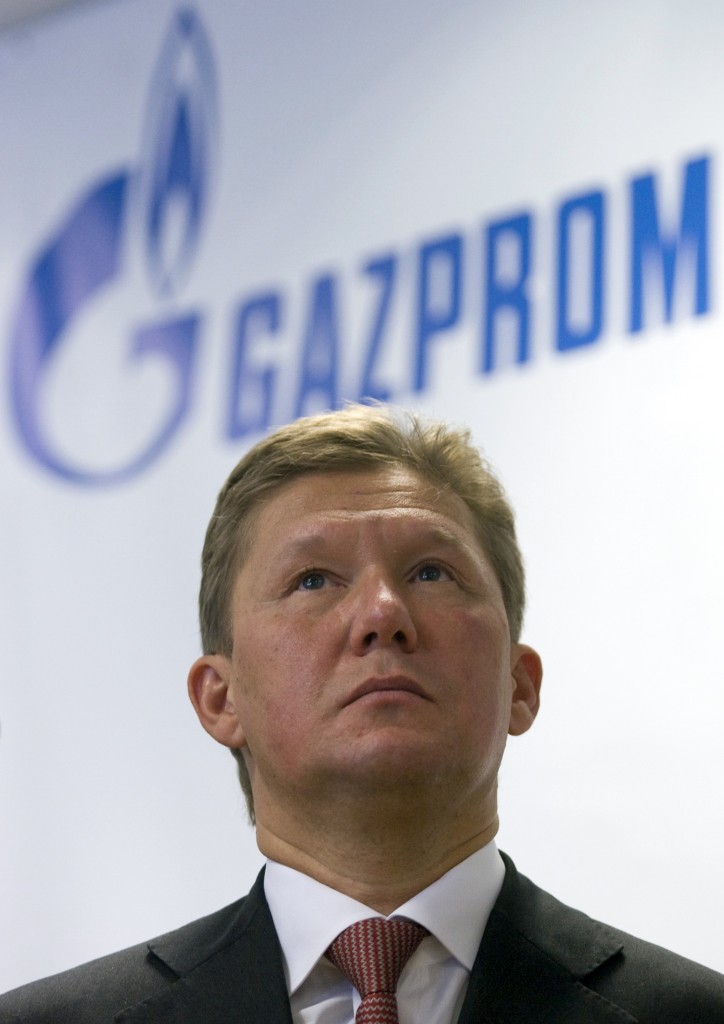 Head of Russian gas monopoly Gazprom, Miller, attends a news conference on the launch of a new unit at the Achimgaz project in Novy Urengoi