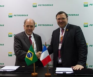 Pedro Parente, presidente da Petrobras, e Patrick Pouyanne, presidente da Total