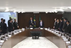 Presidente Jair Bolsonaro durante a reunião do Conselho do PPI
