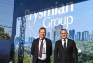 O CEO global da Prysmian, Valério Batista, e o CEO da América Latina, Juan Mogollon