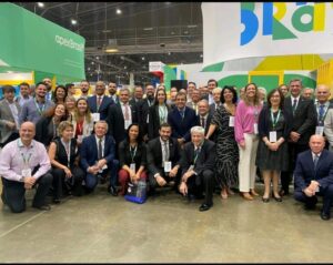 Parte da delegação brasileira na feira na edição de 2022
