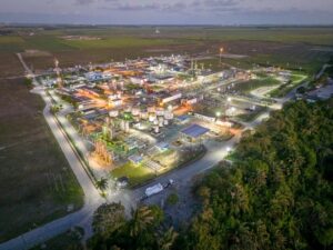 Estação de produção da Origem Energia no campo de petróleo e gás Pilar localizado na Bacia de Sergipe-Alagoas