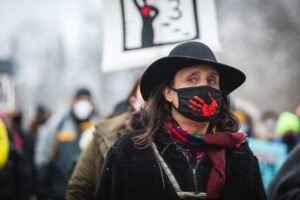 Protestos contra a Linha 5, em Winscosin