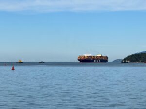 MSC Orion na Baía de Sepetiba chegando ao Porto de Itaguaí